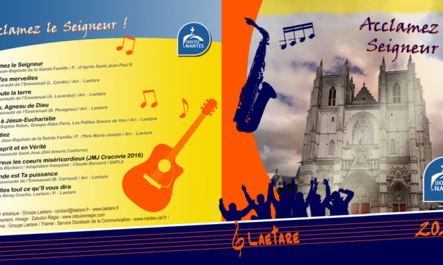 Le nouveau CD de Laetare est en vente chez Siloë