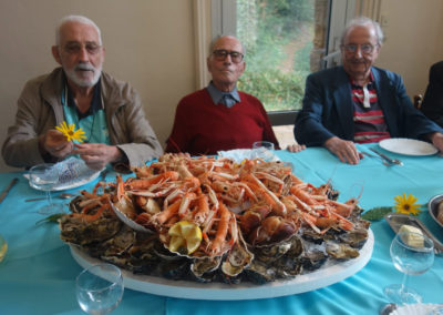 Repas de fruits de mer