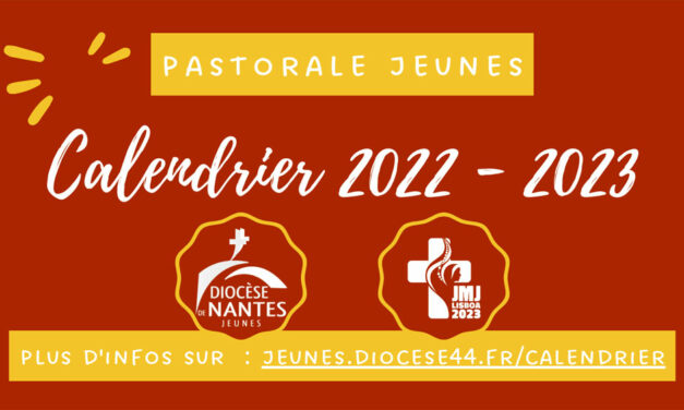 Calendrier 2022-2023 de la pastorale des jeunes